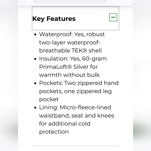 L.L. Bean women's plus size 1X bone white snow pants - Picture 6 of 9